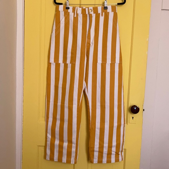 Big Bud Press Pants - NWT Big Bud Press yellow striped work pants M